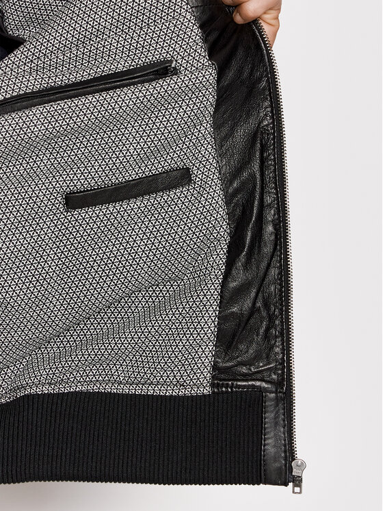 Serge Pariente Serge Pariente Giacca di pelle Soul Nero Regular Fit