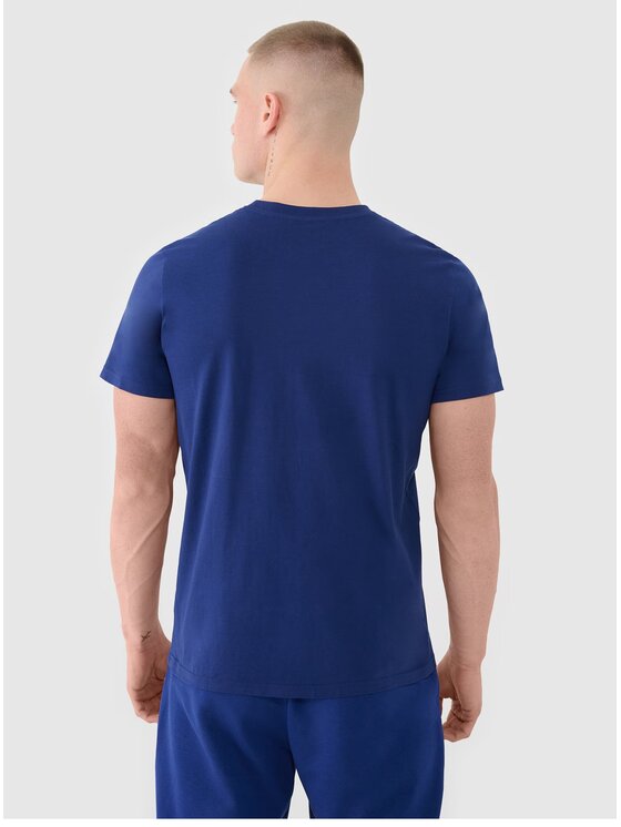 4F 4F T-Shirt Z-TTSHM2256-3-K Niebieski Regular Fit
