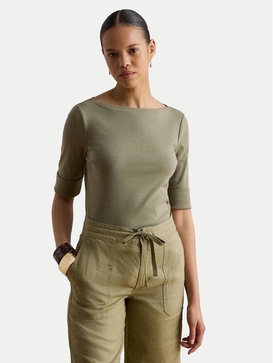 LAUREN RALPH LAUREN Tricou Judy 200654963204 Verde Regular Fit