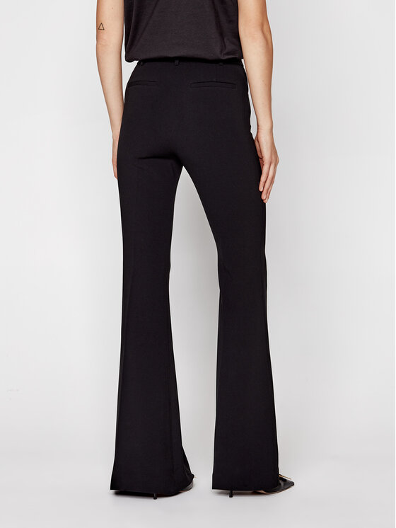 MICHAEL Michael Kors MICHAEL Michael Kors Pantaloni di tessuto Crepe Flared Trousers MF03HF0ENX Nero Regular Fit