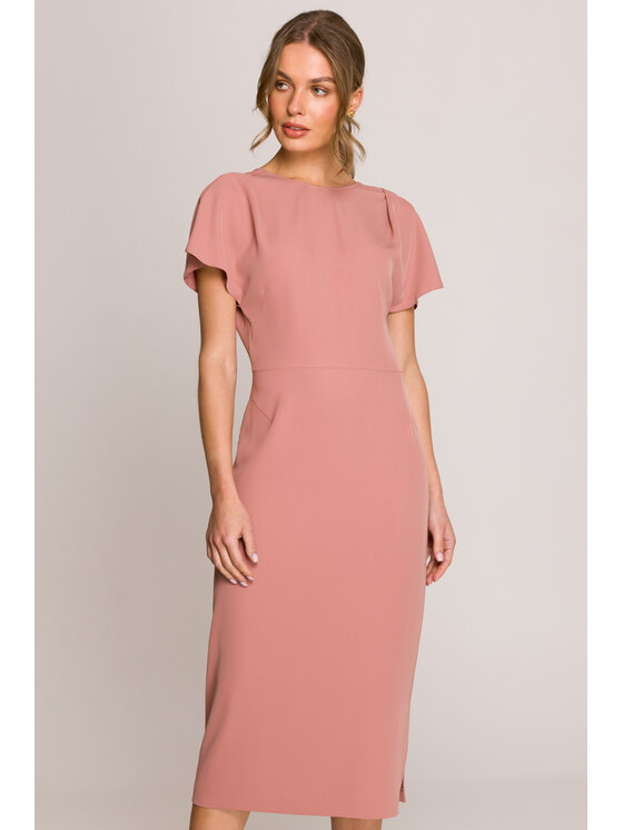 Stylove Stylove Večerní šaty S398 Růžová Premium Fit