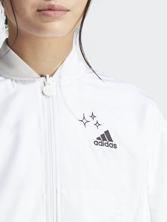 adidas adidas Яке бомбър Scribble IA3137 Бял Loose Fit