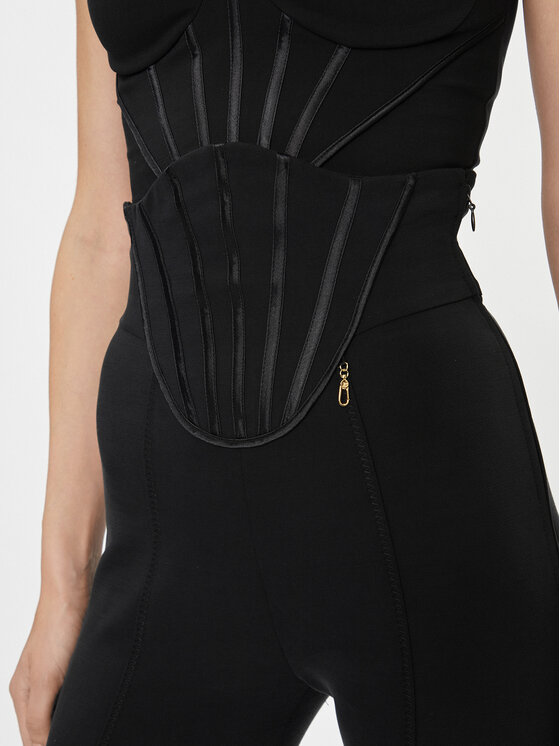 Elisabetta Franchi Elisabetta Franchi Pantaloni din material PA-036-37E2-V420 Negru Slim Fit