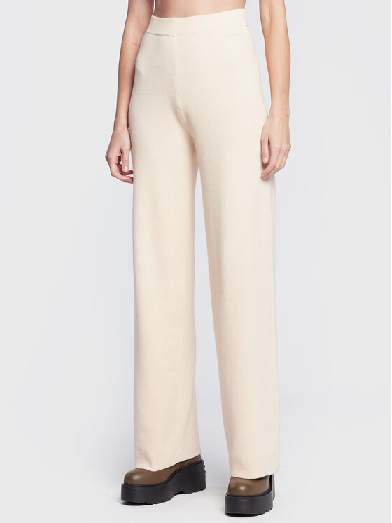 Calvin Klein Calvin Klein Spodnie dzianinowe K20K204625 Beżowy Regular Fit