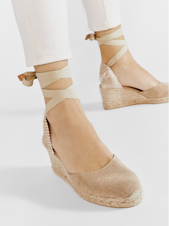 Castañer Castañer Espadryle Carina/6/002 021644-2017 Beżowy