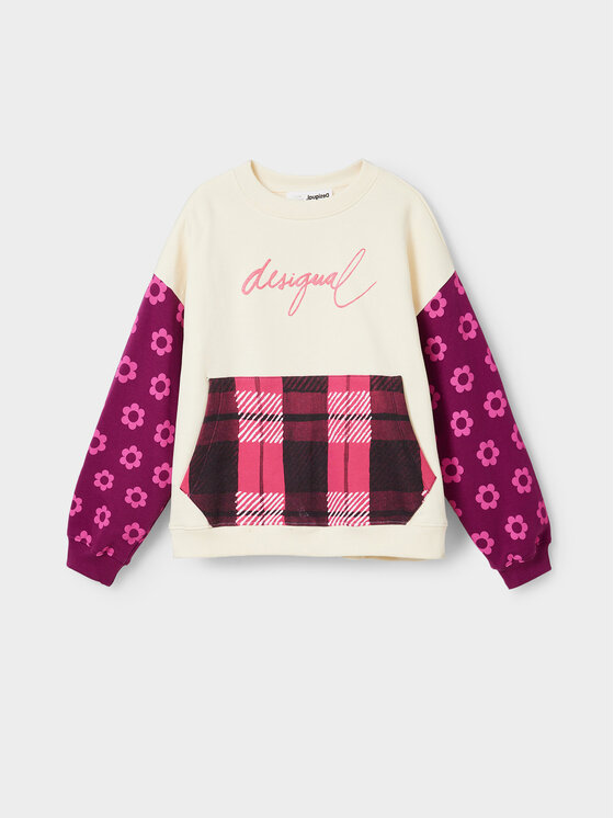 Desigual Desigual Džemperis 23WGSK10 Écru Regular Fit