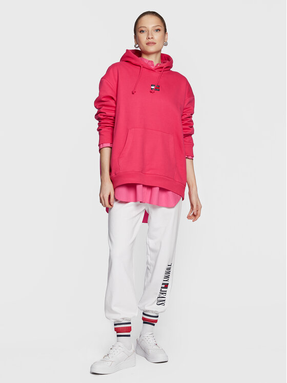 Felpa Center Badge DW0DW15100 Rosa Regular Fit