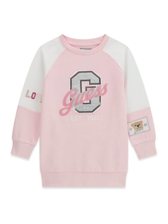 Guess Kids Guess Kids Sukienka codzienna 183613 Różowy Classic Fit