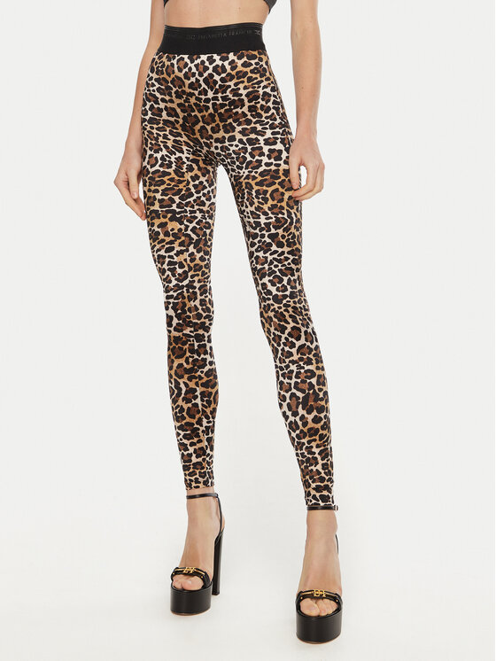 Elisabetta Franchi Leggings PA-056-47E2-V190 Smeđa Slim Fit