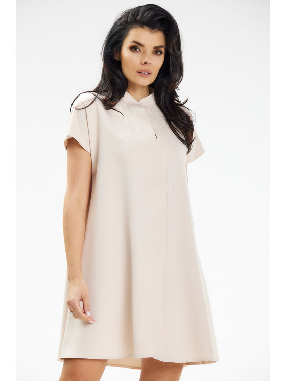 Sukienka letnia Awama, Rozmiar L/XL, Beżowa, A635