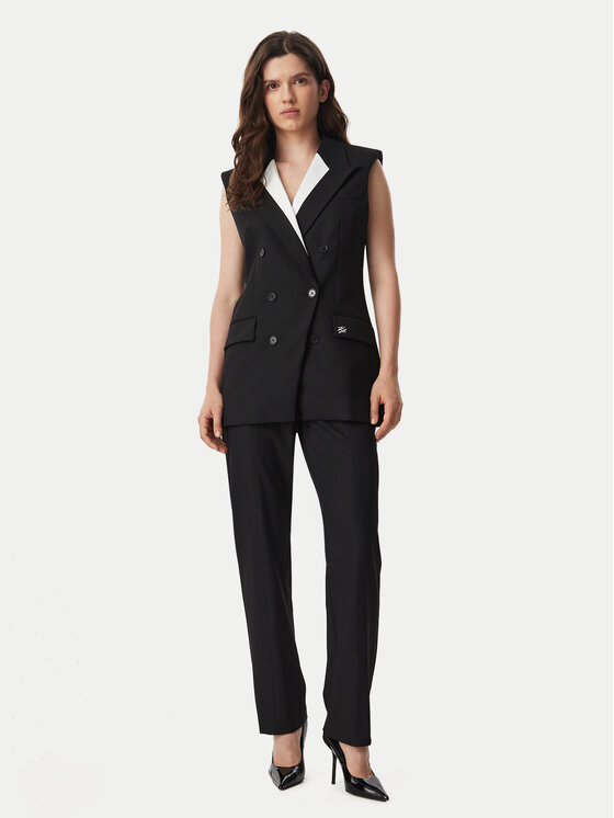 KARL LAGERFELD KARL LAGERFELD Telovnik B3W14028 Črna Relaxed Fit