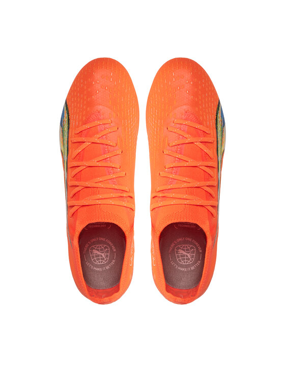 Puma Puma Buty do piłki nożnej Ultra Ultimate FG/AG 107163 01 Pomarańczowy