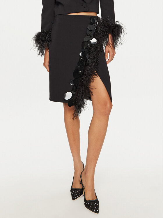 PINKO PINKO Fustă midi 102941 A1JX Negru Slim Fit