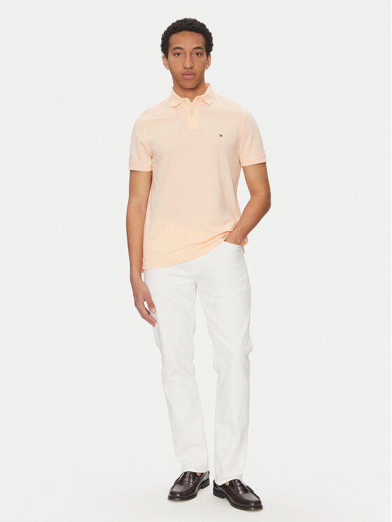 Tommy Hilfiger Tommy Hilfiger Blugi Denton MW0MW38812 Alb Straight Fit