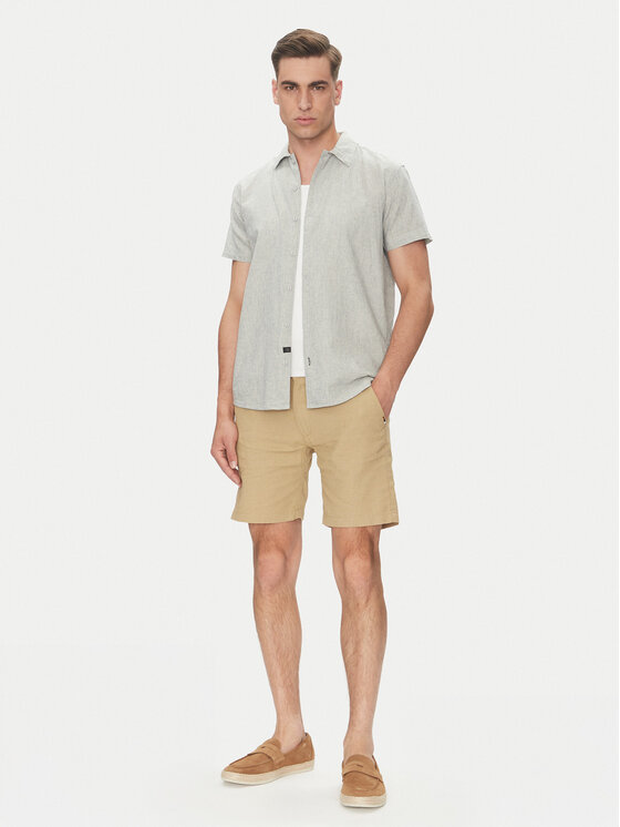 INDICODE INDICODE Koszula Giulionus 20-402 Szary Regular Fit