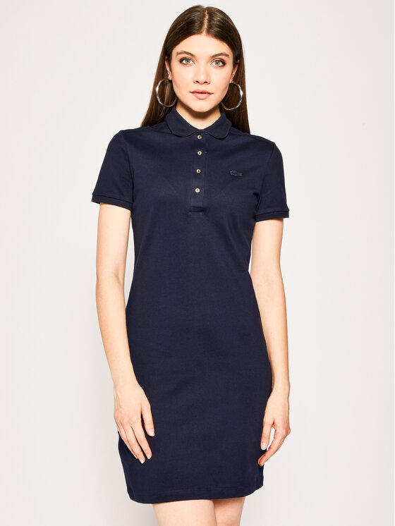 Lacoste Vsakodnevna obleka EF5473 Mornarsko modra Slim Fit