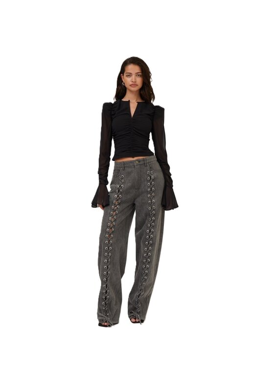 ROTATE ROTATE Top 114150-100 Nero Regular Fit