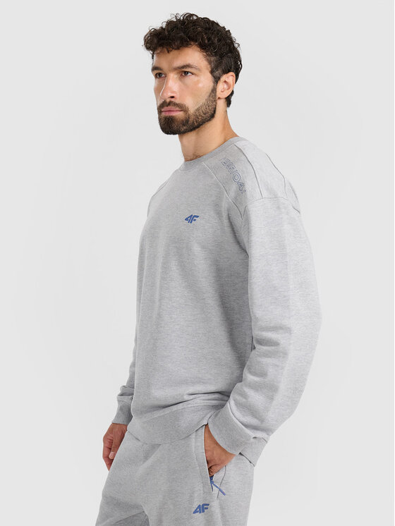 4F 4F Bluza VICTORY FIT Szary jasny Regular Fit