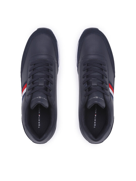 Tommy Hilfiger Tommy Hilfiger Sneakersy Core Eva Runner Corporate Lea FM0FM04397 Granatowy