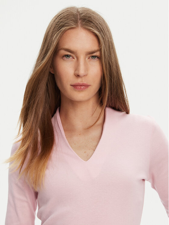 United Colors Of Benetton United Colors Of Benetton Bluza 3GA2D400U Roza Slim Fit