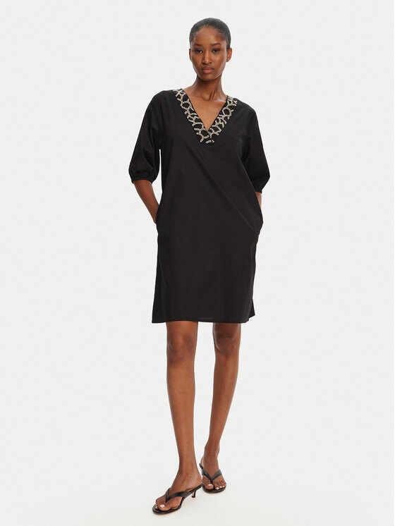 Selmark Selmark Vestito estivo BN198 Nero Relaxed Fit