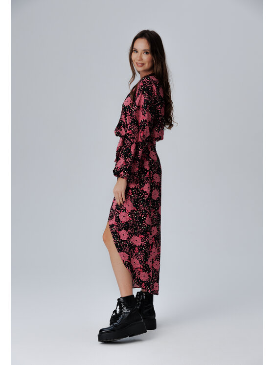 LAURELLA LAURELLA Sukienka codzienna 4TU033 Czarny Regular Fit
