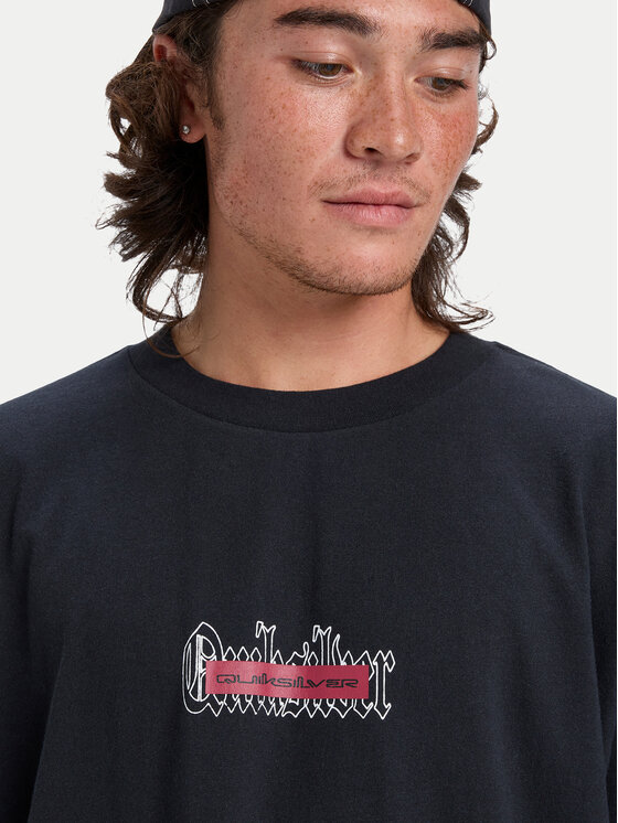 Quiksilver Quiksilver Póló Mercury Double Up EQYZT08167 Szürke Regular Fit