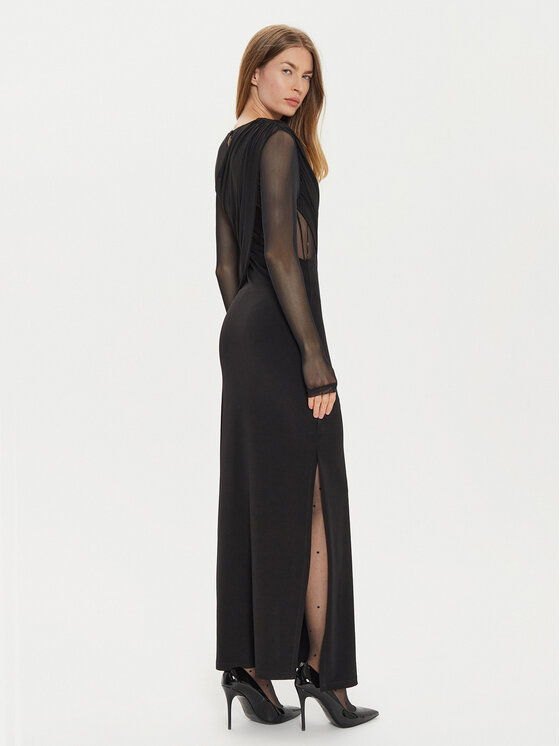 Eleh Eleh Večerna obleka E00298 Črna Slim Fit