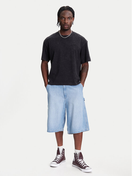 Jack&Jones Jack&Jones Marškinėliai Retreat 12277886 Juoda Oversize