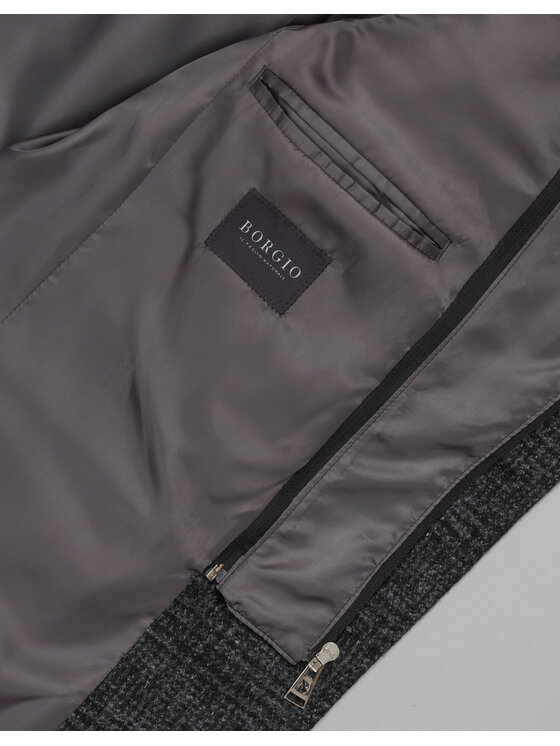 Borgio Borgio Płaszcz zimowy sorianello_c Czarny Slim Fit
