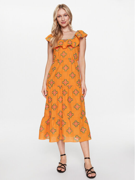 NAF NAF Kleid Lilia XENR84 Orange Regular Fit | Modivo.at
