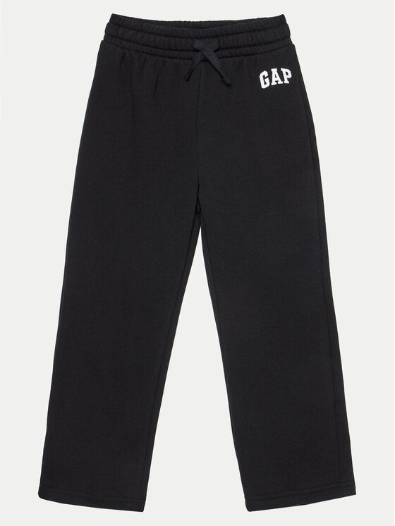 Gap Gap Штани з тканини 645346-00 Чорний Regular Fit