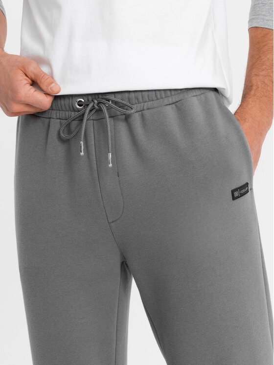 Ombre Ombre Spodnie dresowe OU-PSBC-0100 Szary Regular Fit