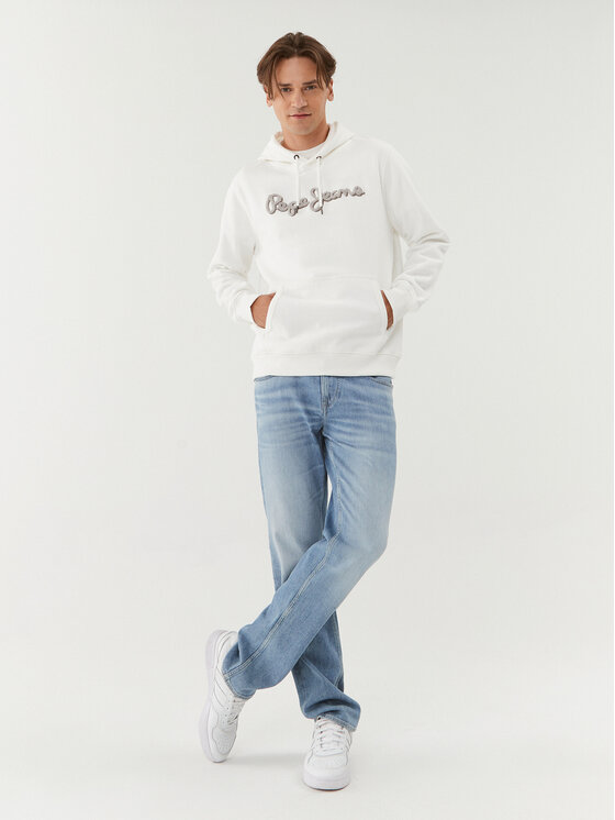 Pepe Jeans Pepe Jeans Bluza Ryan Hoodie PM582328 Biały Regular Fit