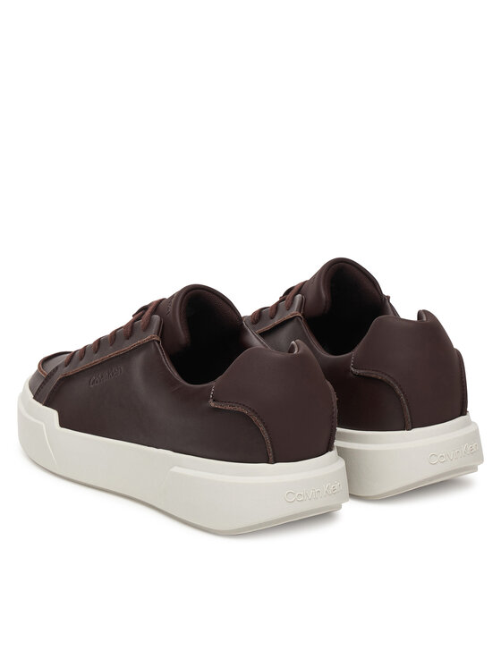 Calvin Klein Calvin Klein Sneakersy Chunky Cupsole Lace Up Lth Pinch YM0YM01454 Bordowy