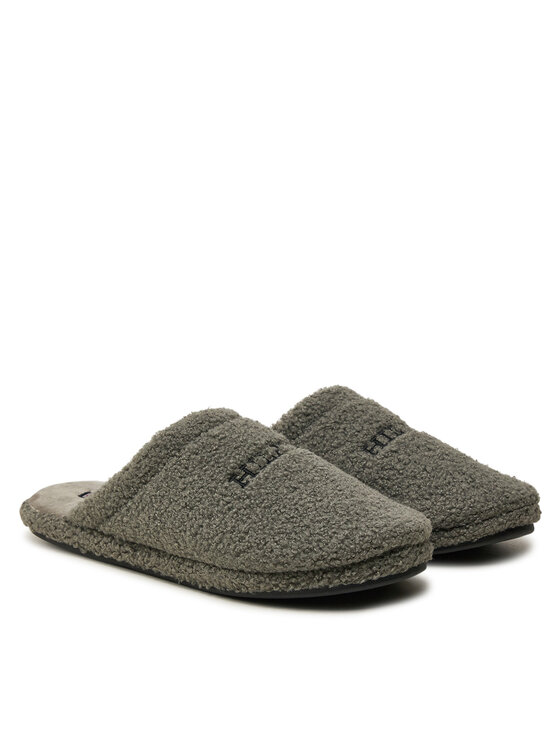 Tommy Hilfiger Tommy Hilfiger Παντόφλες Σπιτιού Warm Curly House Shoe FM0FM05226 Γκρι