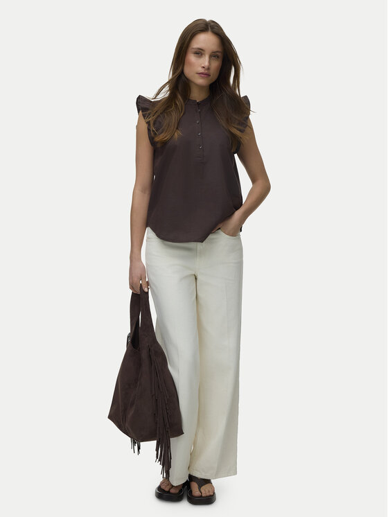 Vero Moda Vero Moda Bluzka Selma 10345667 Brązowy Regular Fit