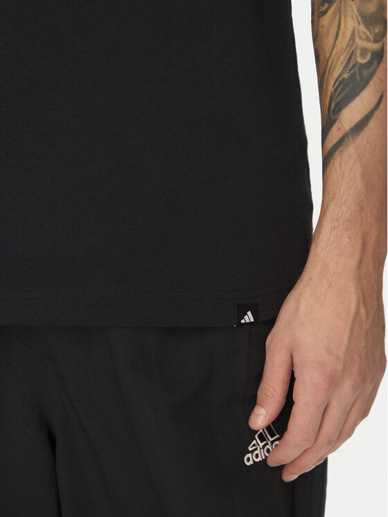 adidas adidas T-Shirt Lounge Slide Graphic JJ4003 Czarny Regular Fit