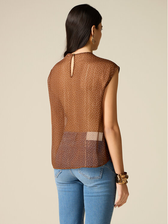 Oltre Oltre Blusa 2072J000848N0V2 Marrone Baggy Fit