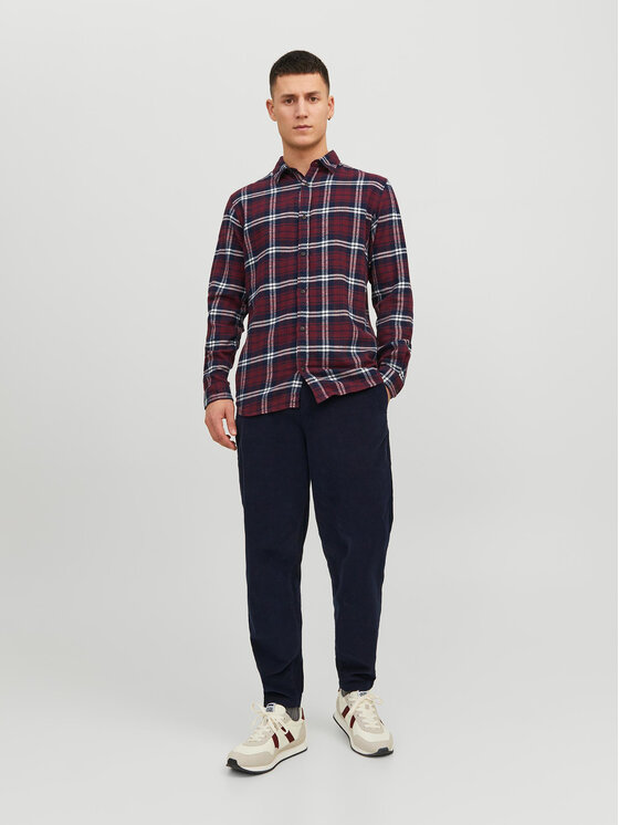 Jack & Jones Jack & Jones Spodnie materiałowe 12237547 Granatowy Tapered Fit