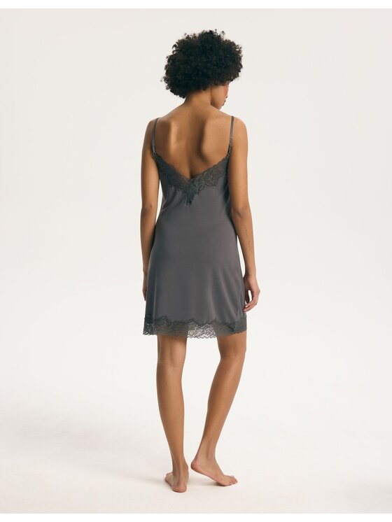 Esotiq Esotiq Koszula nocna 44931 Szary Regular Fit