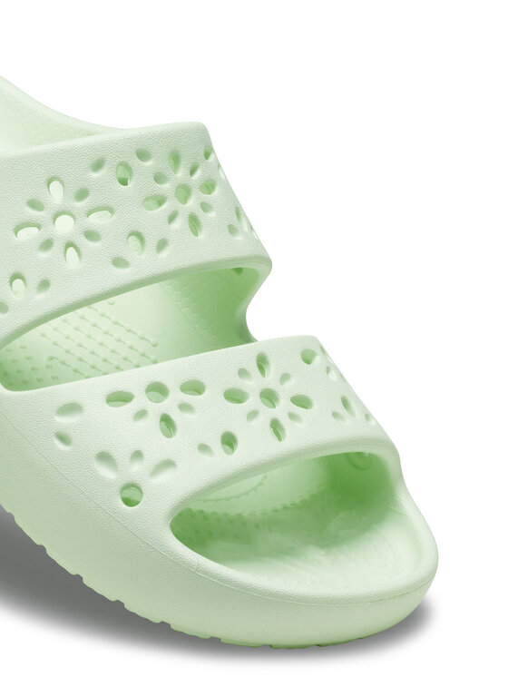 Crocs Crocs Natikače Classic Floral Cutout Sandal 210966 Zelena