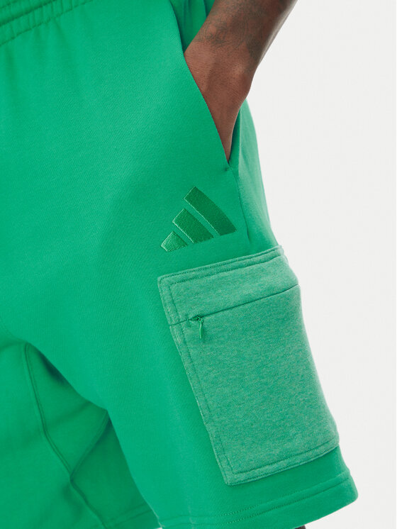 adidas adidas Sportske kratke hlače ALL SZN French Terry Colorblock JN9485 Zelena Regular Fit