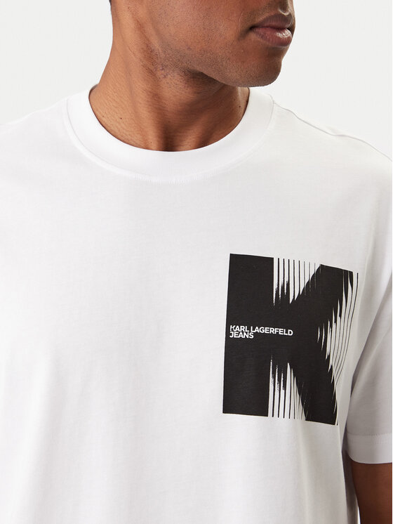 Karl Lagerfeld Jeans Karl Lagerfeld Jeans T-shirt B1M17066 Bianco Regular Fit
