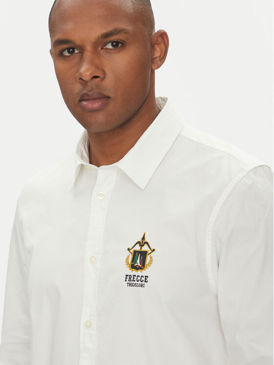 Aeronautica Militare Aeronautica Militare Cămașă 251CA1261CT3288 Alb Regular Fit