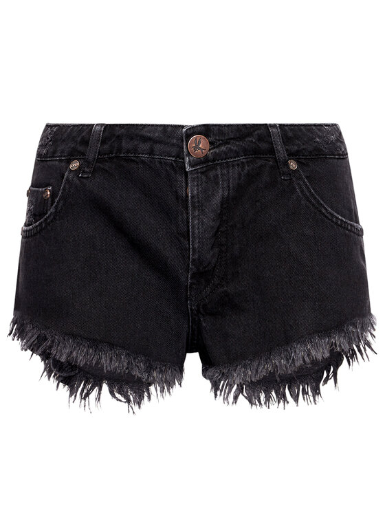 One Teaspoon One Teaspoon Jeans kratke hlače Bontia 23930 Črna Fitted Fit