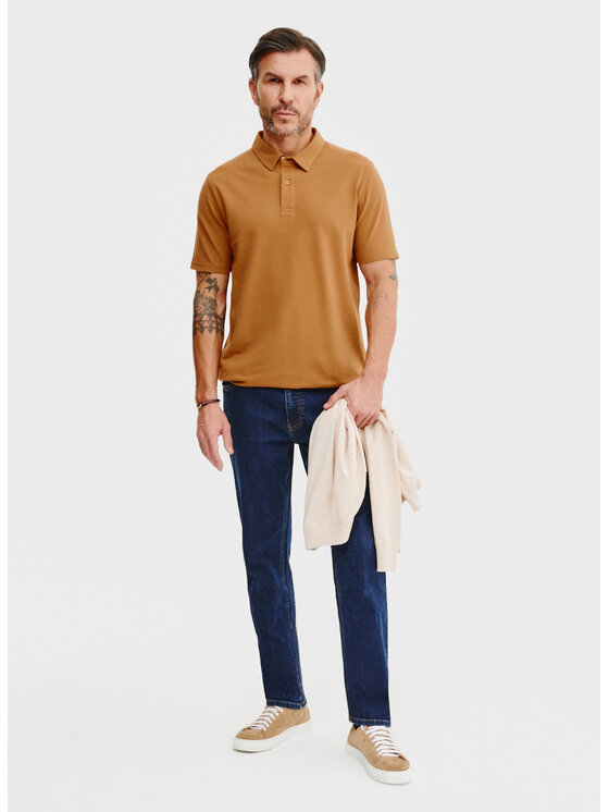 Pako Lorente Pako Lorente Polo P25SF-TX-002 Żółty Classic Fit