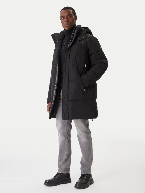 KARL LAGERFELD KARL LAGERFELD Télikabát 455001 554501 Fekete Regular Fit