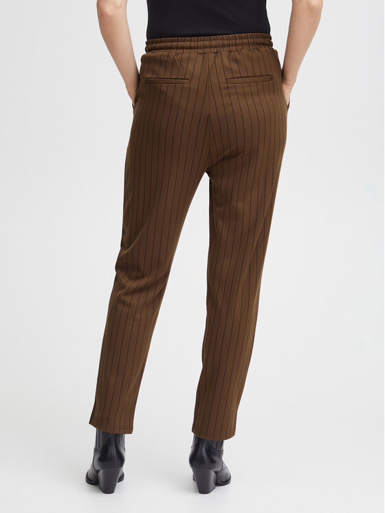 Fransa Fransa Штани з тканини 20610972 Коричневий Regular Fit