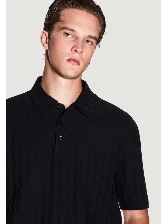 Armani Exchange Armani Exchange Polo XM001292 AF10337 Czarny Casual Fit